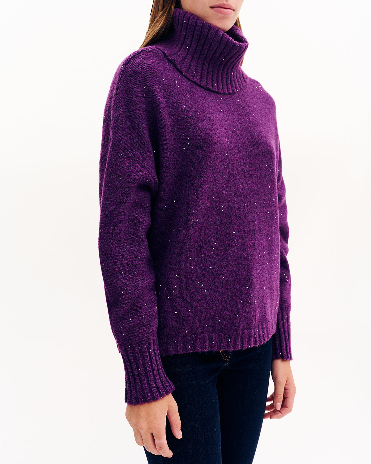 Πλεκτό ζιβάγκο με λεπτή παγιέτα