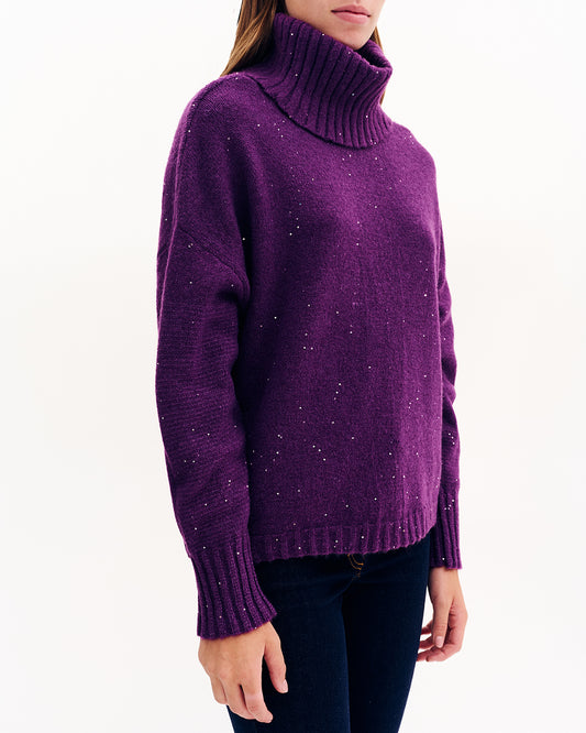 Πλεκτό ζιβάγκο με λεπτή παγιέτα