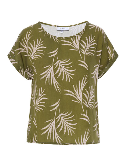 Viscose short-sleeved blouse