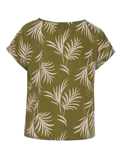 Viscose short-sleeved blouse