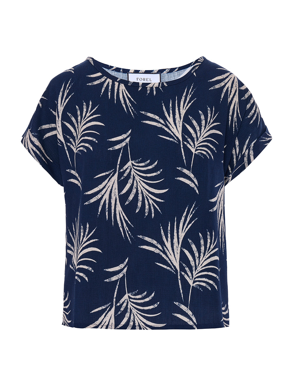 Viscose short-sleeved blouse