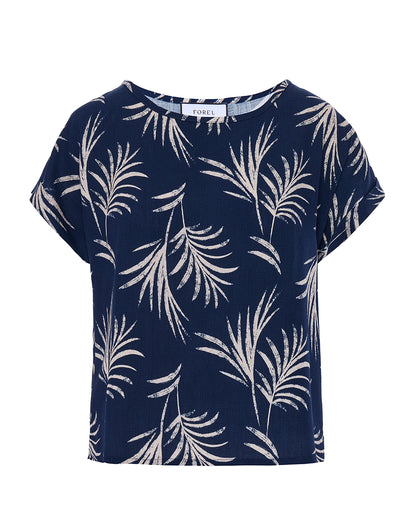 Viscose short-sleeved blouse
