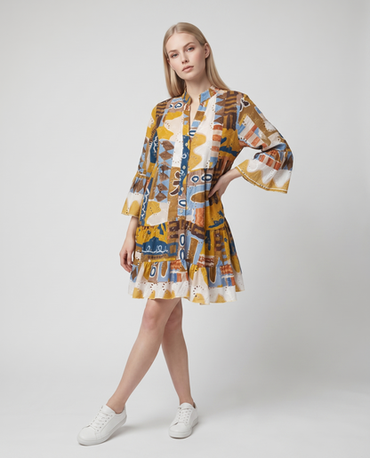 Lace Print Dress