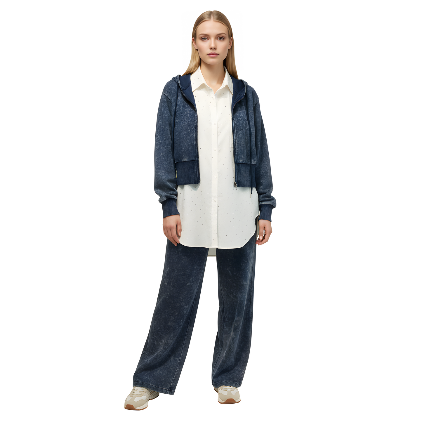 Ζακέτα βαμβακερή με φερμουάρ